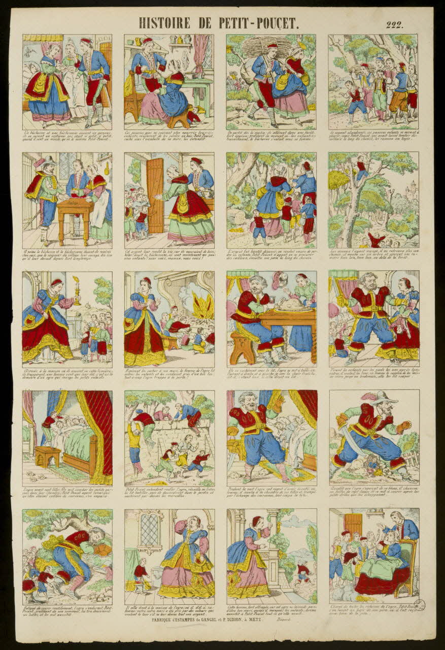 Gangel et Didion estampe HISTOIRE DE PETIT- POUCET. Metz 1858-1868 1969.32.4 Photo