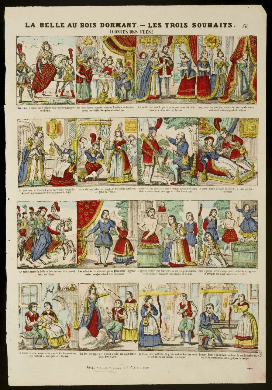 Gangel et Didion estampe LA BELLE AU BOIS DORMANT. Metz 1858-1868 1969.32.5 Photo