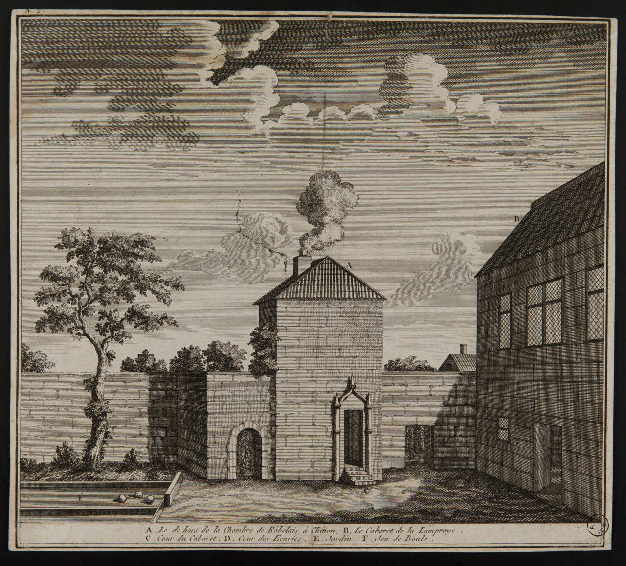 estampe Le cabaret de la Lamproye et la chambre de Rabelais 1969.32.9 Photo