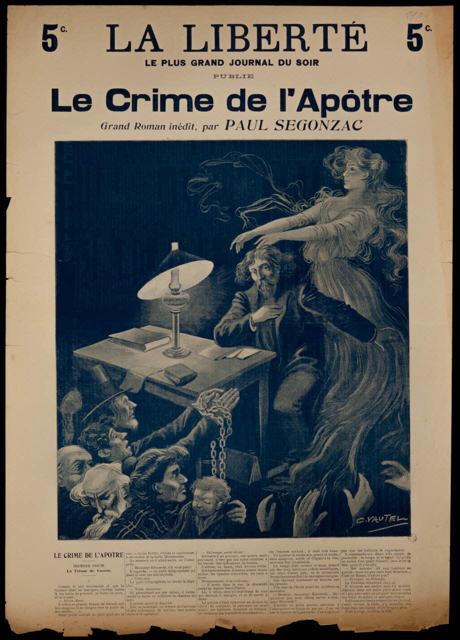 estampe LA LIBERTE  LE PLUS GRAND JOURNAL DU SOIR  PUBLIE  Le Crime de l'Apôtre 1969.36.101 Photo
