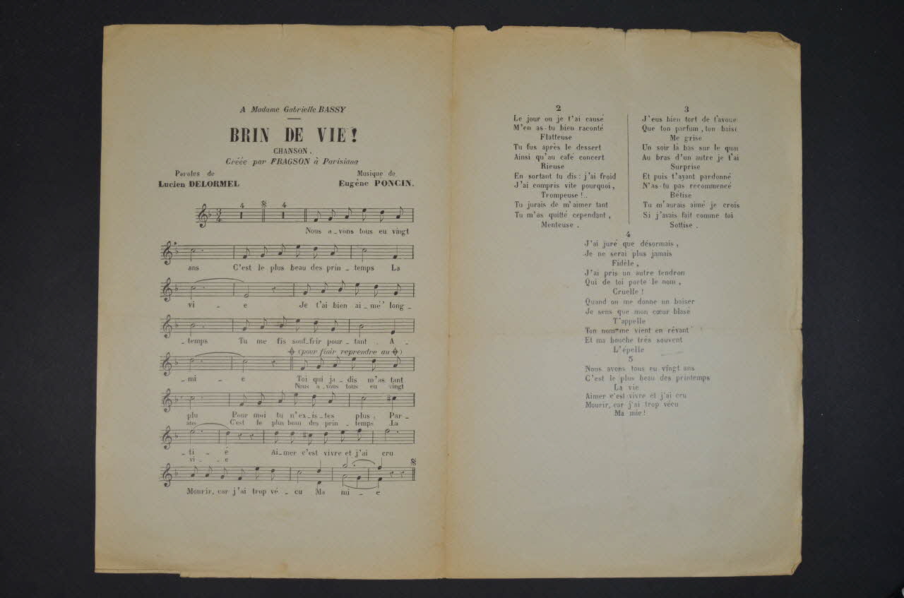 chanson petit format 1966.199.41 Photo Mucem