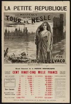 estampe LA PETITE REPUBLIQUE  publie  LES MYSTERES  DE LA  TOUR DE NESLE 1969.36.142 Photo