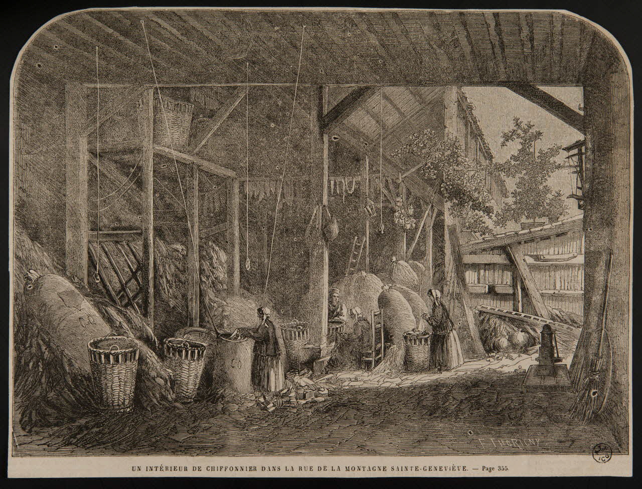 estampe UN INTERIEUR DE CHIFFONNIER DANS LA RUE DE LA MONTAGNE SAINTE-GENEVIEVE. - Page 355. 1969.36.32 Photo Mucem