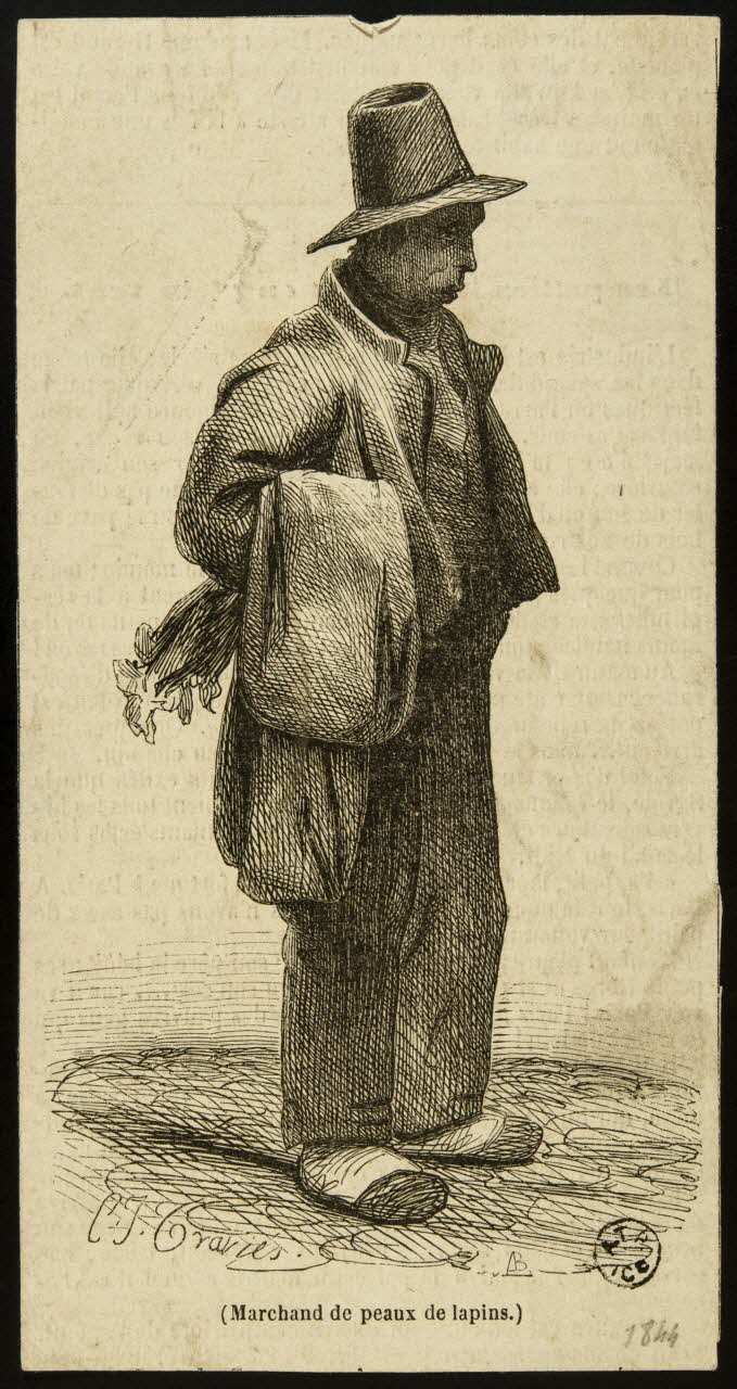 estampe (Marchand de peaux de lapins.) 1969.36.40 Photo Mucem