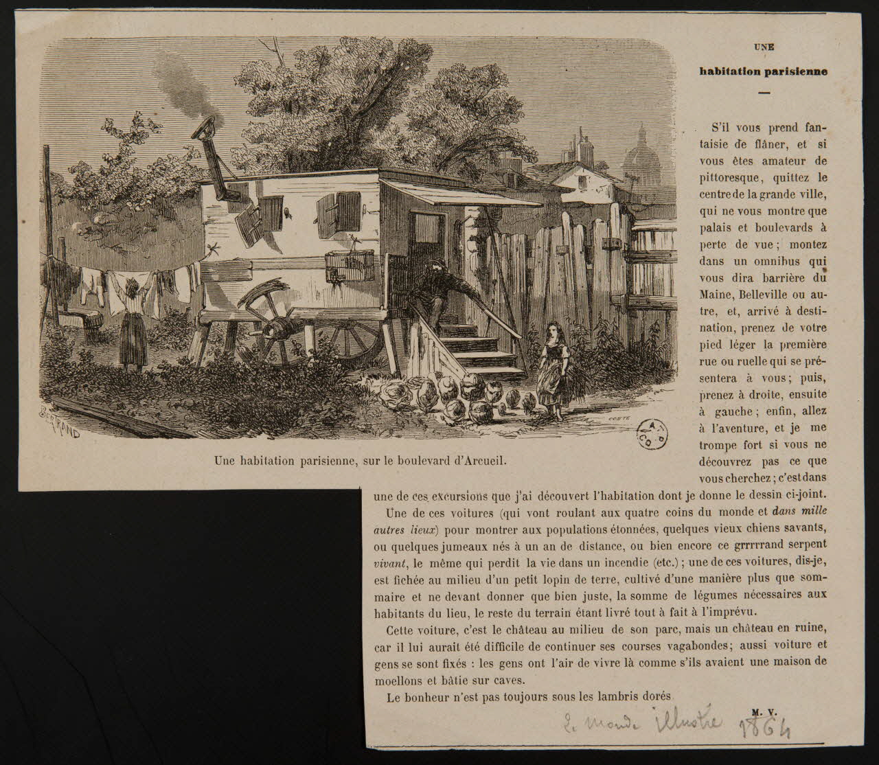 estampe Une habitation parisienne, sur le boulevard d'Arcueil. 1969.36.58 Photo