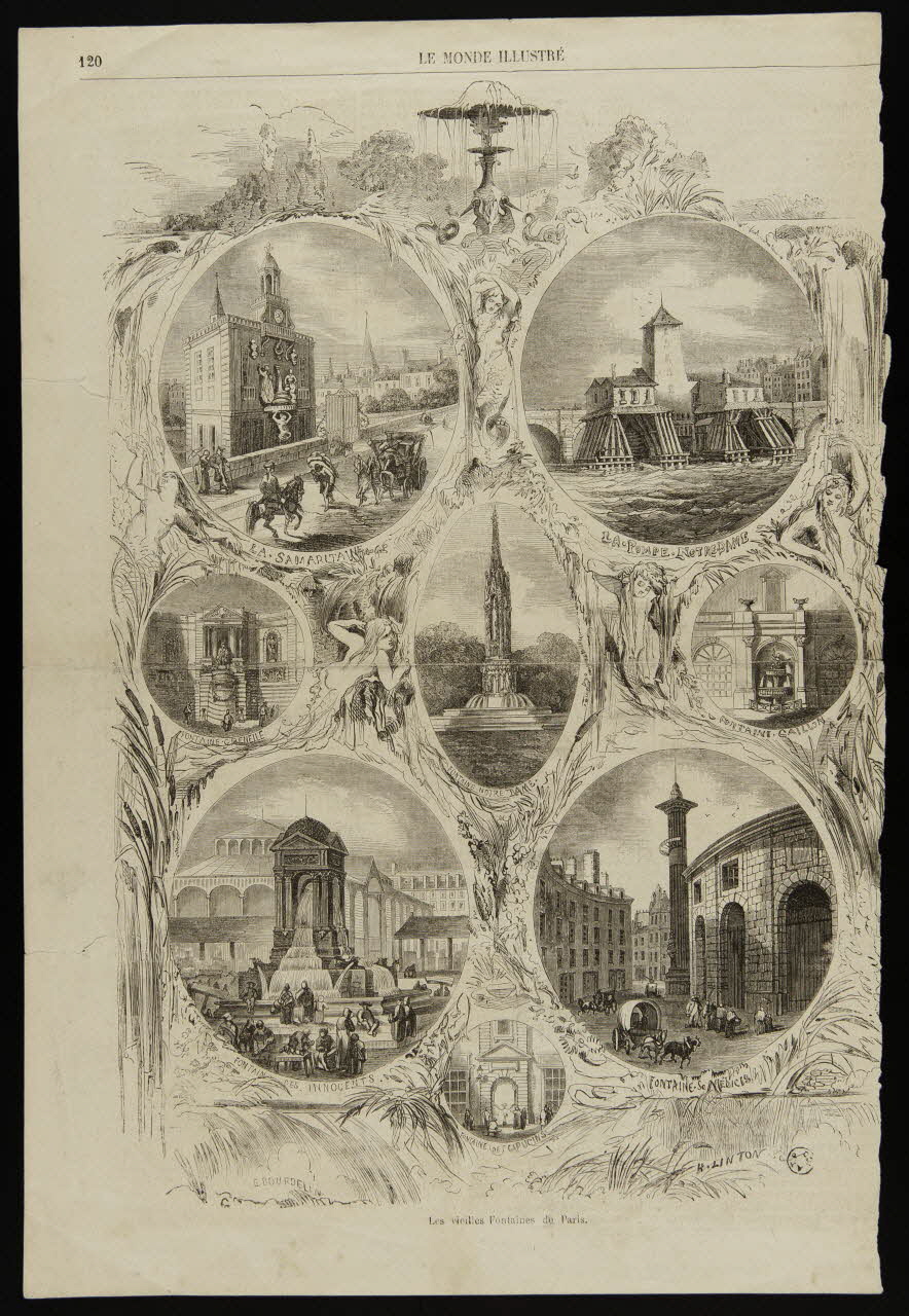 estampe Les vieilles Fontaines de Paris. 1969.36.65 Photo