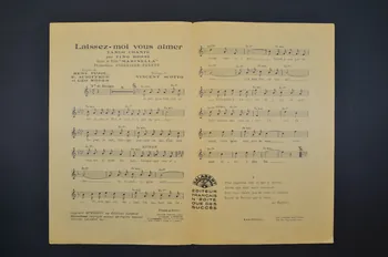 René Pujol ; Vincent Scotto ; E Audiffred ; Géo Koger ; Tino Rossi ; Salabert chanson petit format 1936 1965.186.30 Photo Mucem