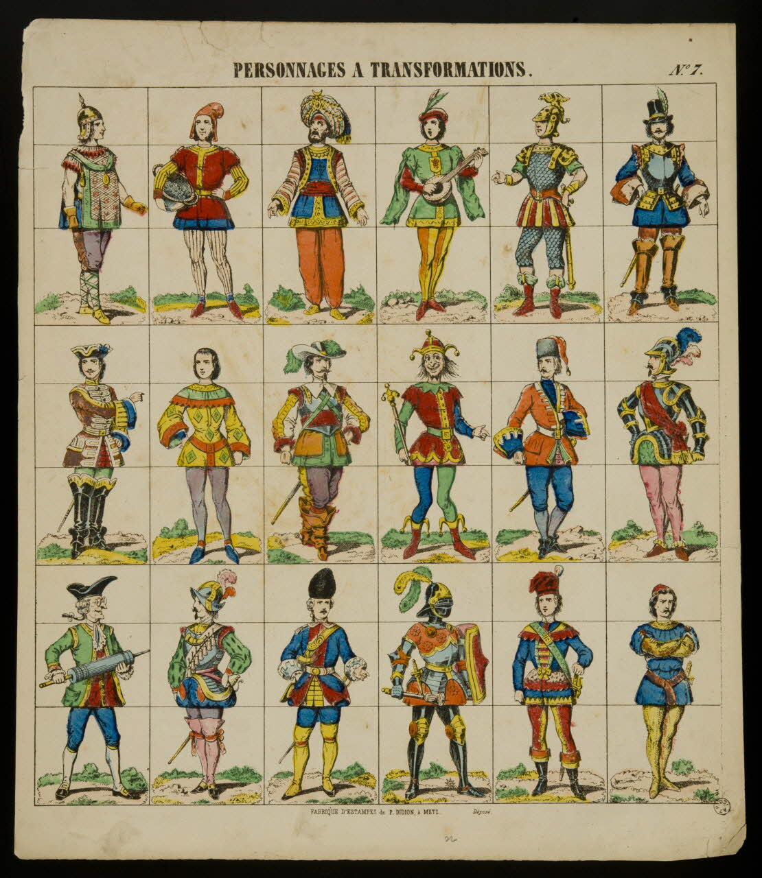 Paulin Didion estampe PERSONNAGES A TRANSFORMATIONS. Metz 1869-1879 1969.5.7 Photo