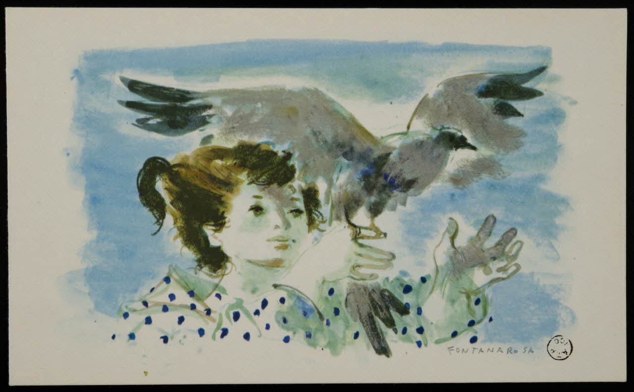 estampe Jeune fille et l'envol de l'oiseau 1969.56.14 Photo