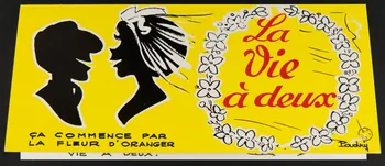 faire-part de mariage La  Vie  à deux  CA COMMENCE PAR  LA FLEUR D'ORANGER 1969.56.8 Photo Mucem