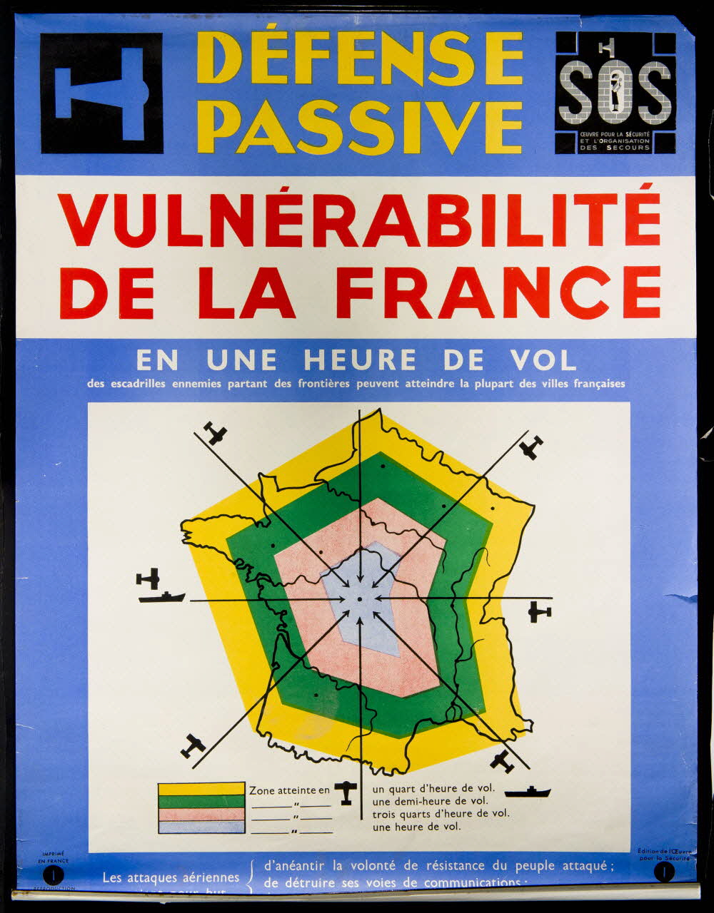 estampe DEFENSE  PASSIVE  VULNERABILITE  DE LA FRANCE 1969.60.13 Photo