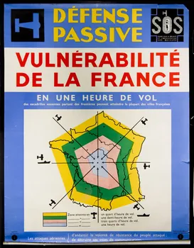 estampe DEFENSE  PASSIVE  VULNERABILITE  DE LA FRANCE 1969.60.13  Photo