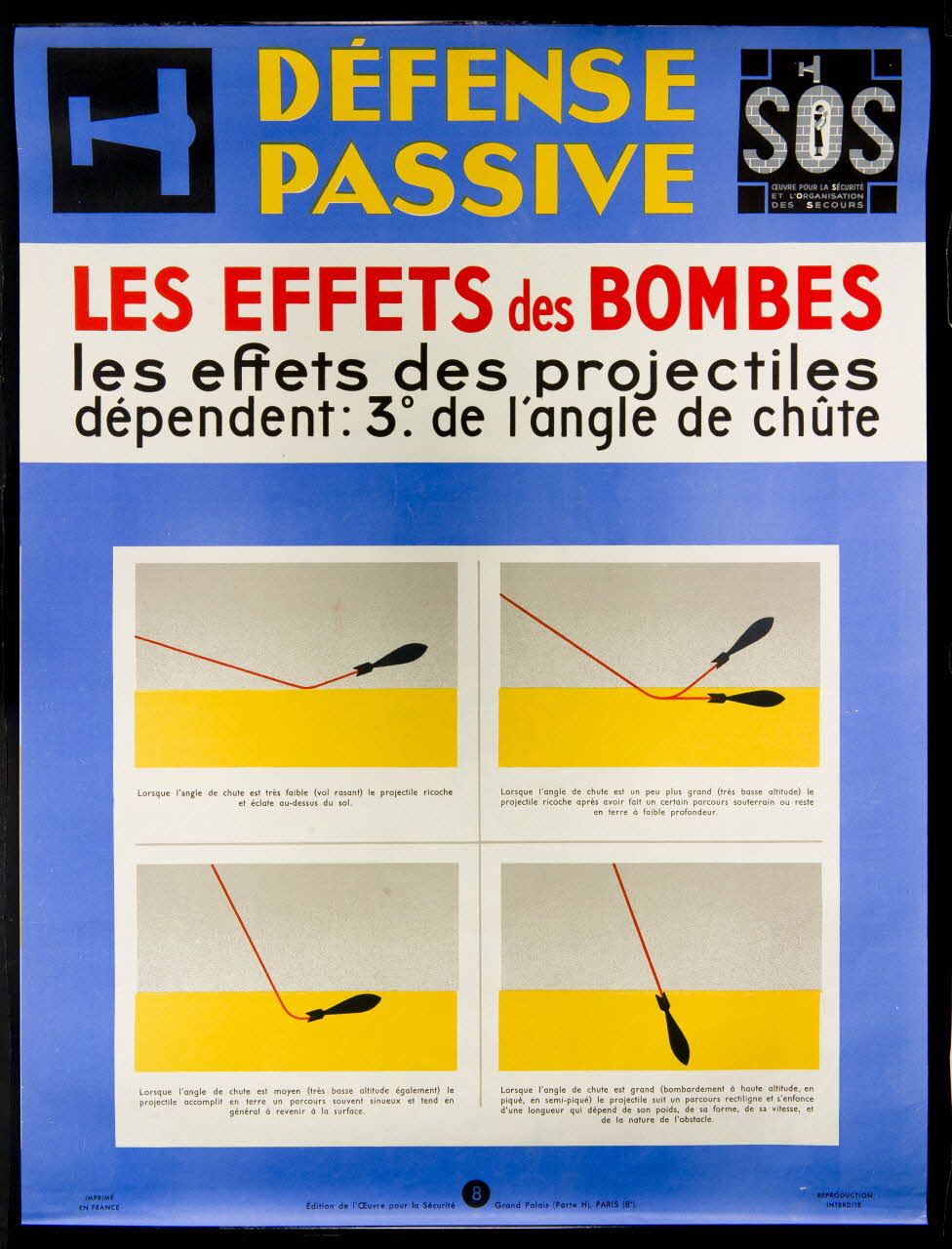 estampe DEFENCE  PASSIVE  LES EFFETS des BOMBES 1969.60.20 Photo