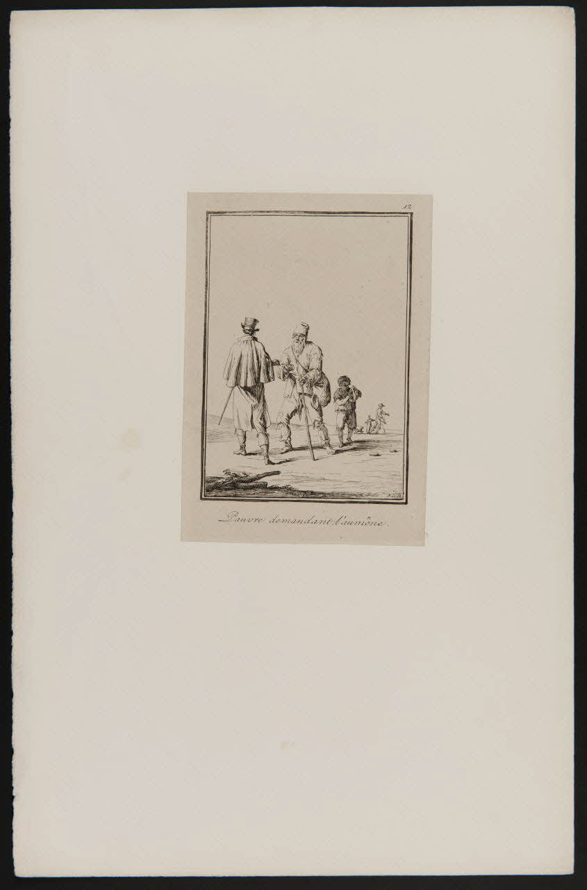 estampe Pauvre demandant l'aumône. 1969.7.18 Photo