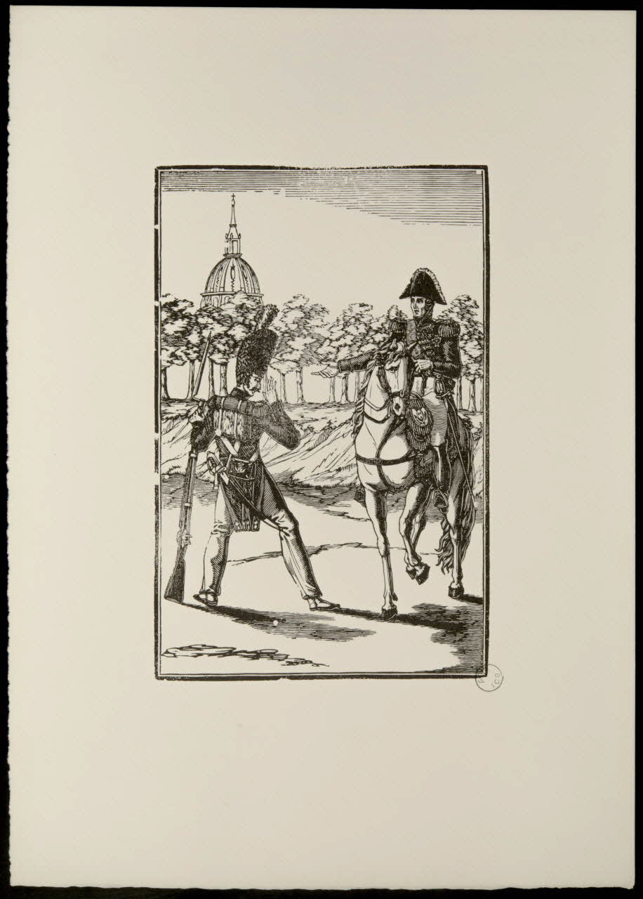 estampe Rencontre entre un soldat et un officier 1969.87.100 Photo