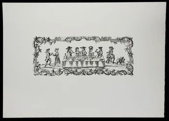 estampe Scène de banquet champêtre avec musicien et danseurs 1969.87.11.1 Photo