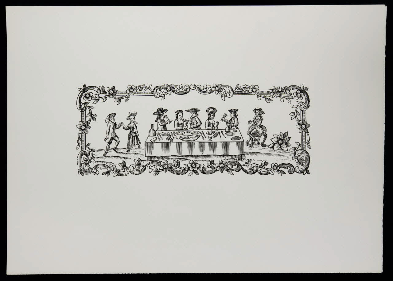 estampe Scène de banquet champêtre avec musicien et danseurs 1969.87.11.2 Photo