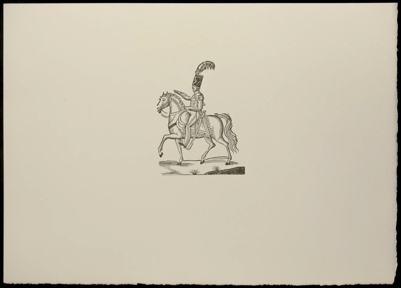 estampe Cavalier en uniforme 1969.87.129.2 Photo