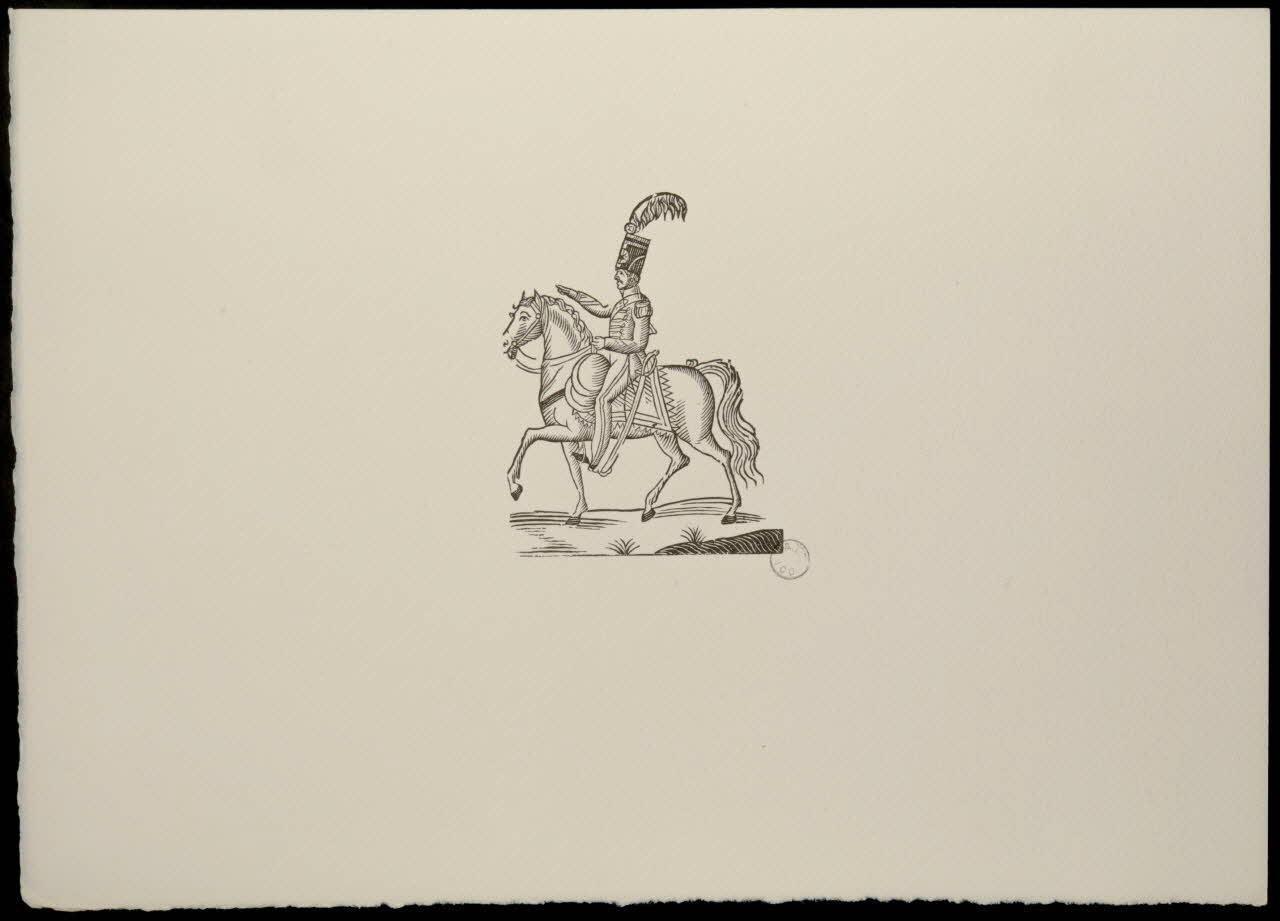 estampe Cavalier en uniforme 1969.87.129.3 Photo