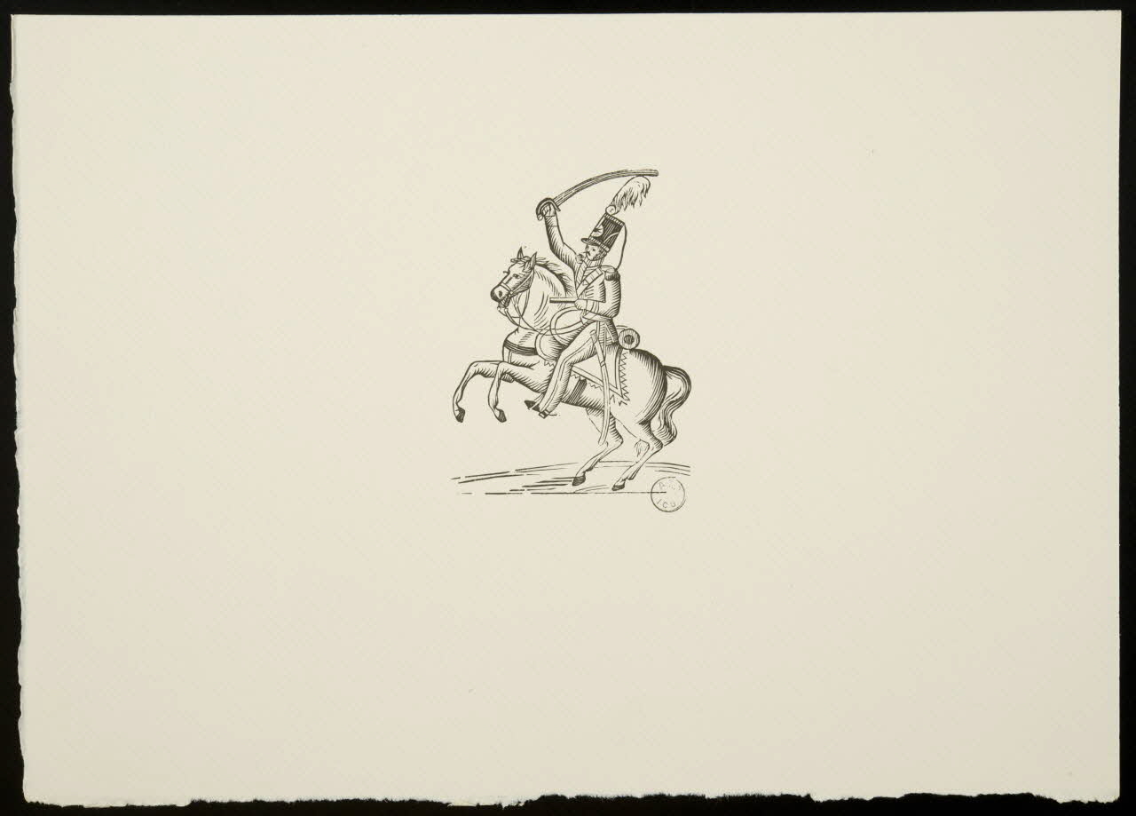 estampe Soldat sur un cheval cabré 1969.87.133.1 Photo