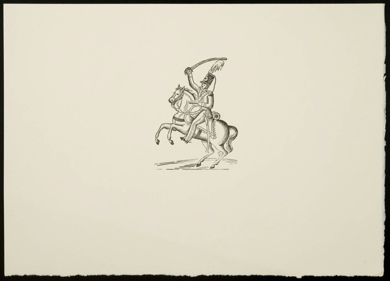estampe Soldat sur un cheval cabré 1969.87.133.2 Photo
