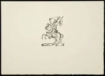 estampe Soldat sur un cheval cabré 1969.87.137.3 Photo