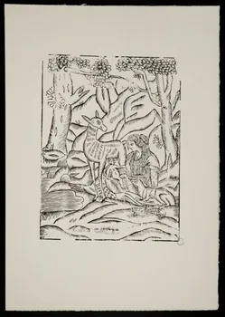 estampe Femme avec bébé et biche 1969.87.155.1  Photo