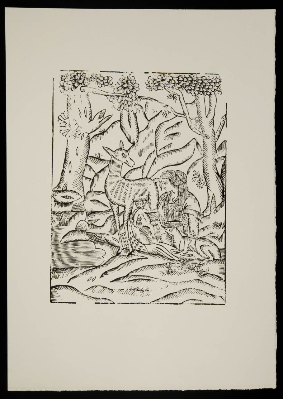 estampe Femme avec bébé et biche 1969.87.155.2 Photo