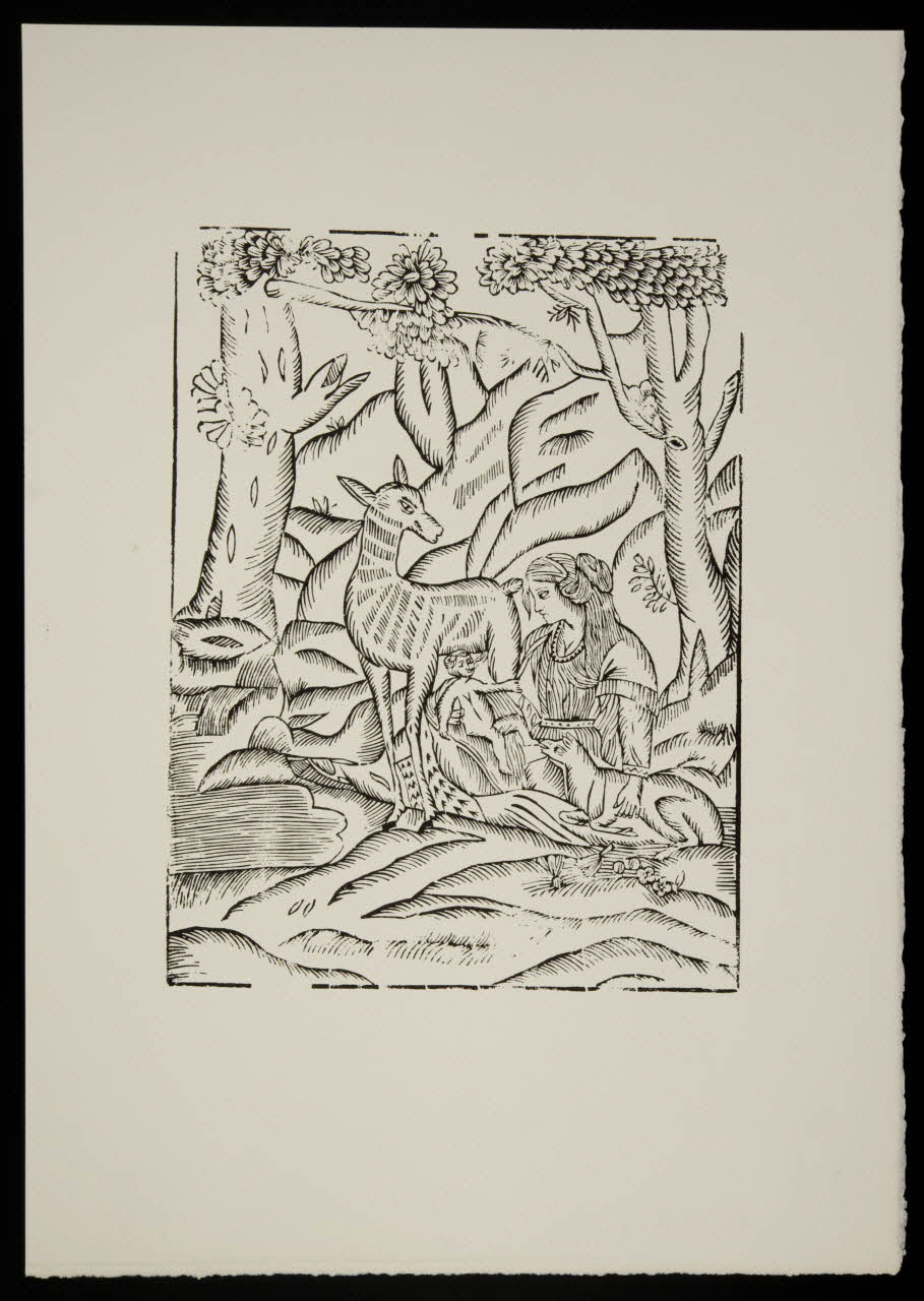 estampe Femme avec bébé et biche 1969.87.155.3 Photo