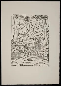 estampe Mère et son enfant dans une forêt 1969.87.156  Photo