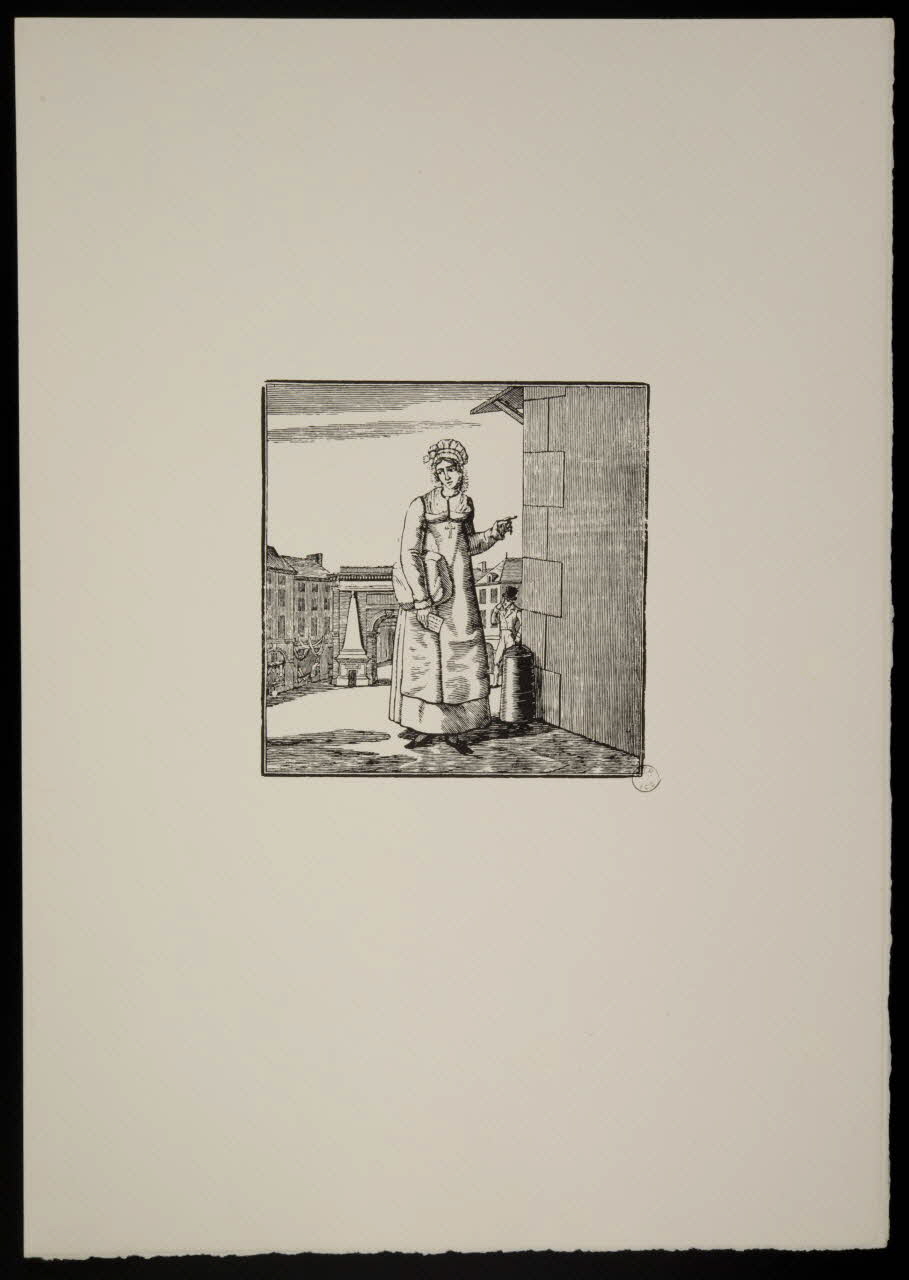 estampe Jeune fille livrant un paquet 1969.87.178 Photo