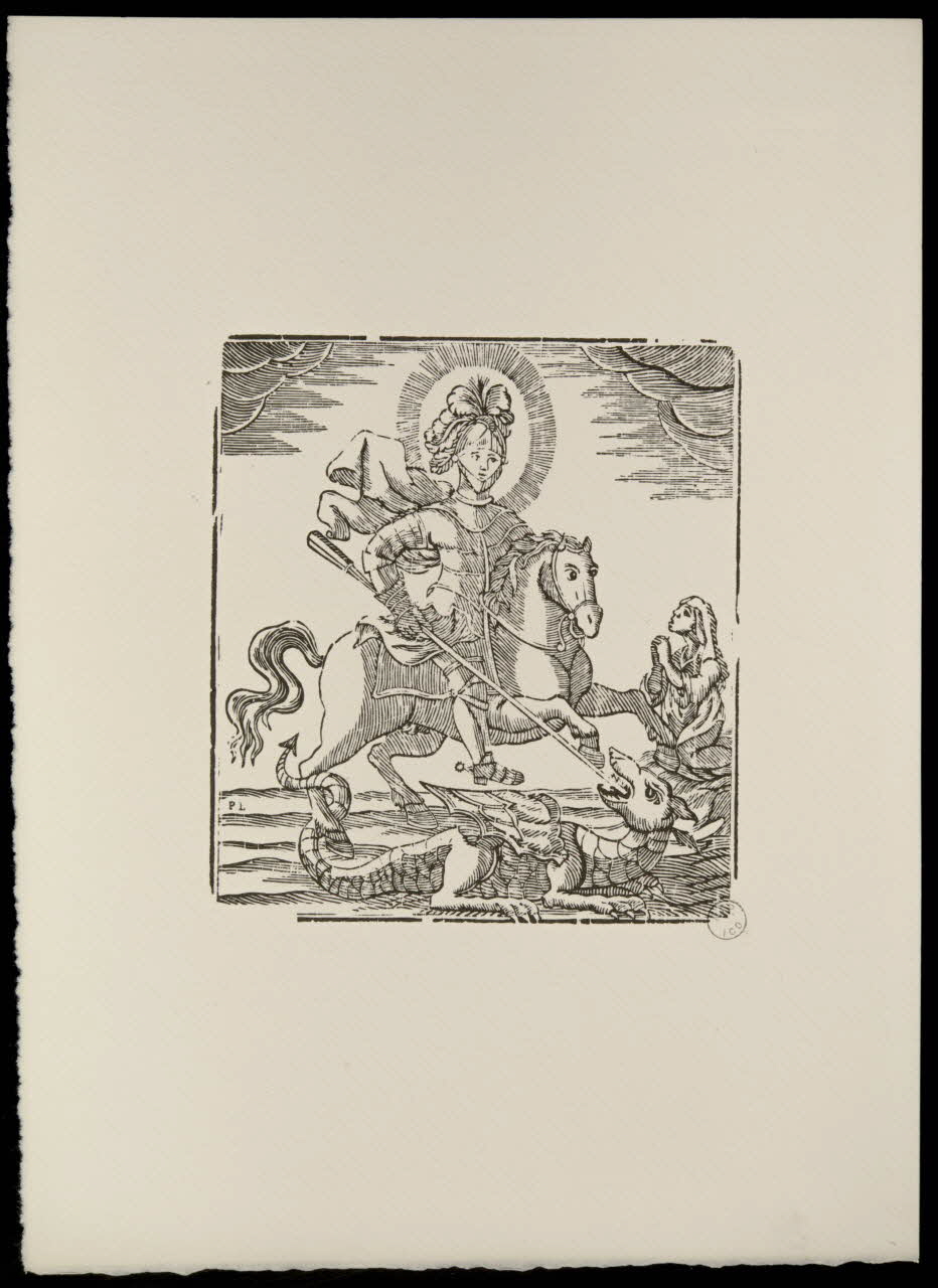estampe St George terrassant le dragon 1969.87.189.1 Photo