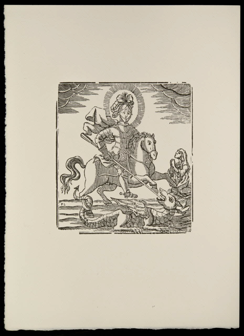 estampe St George terrassant le dragon 1969.87.189.3 Photo