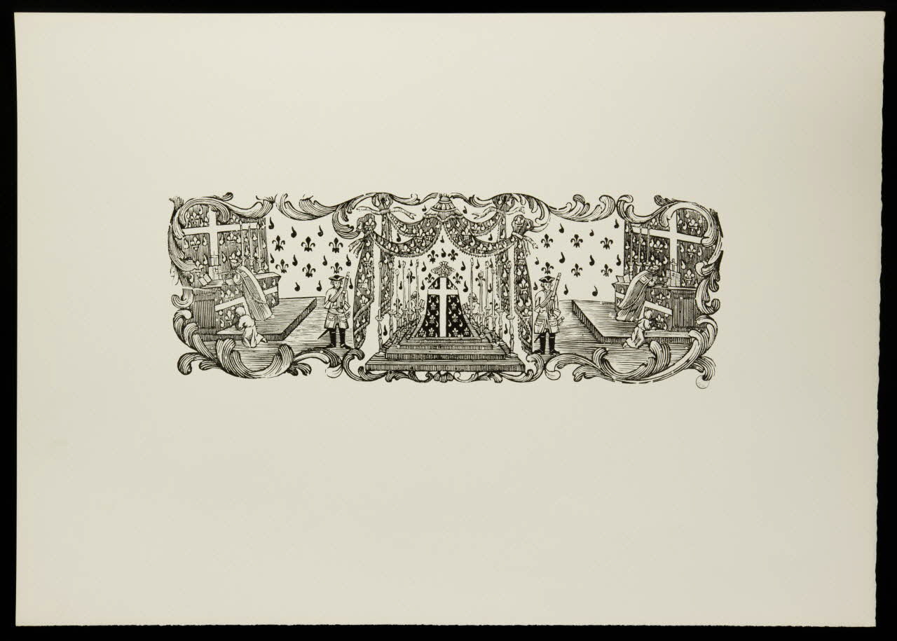 estampe Catafalque avec prêtres officiant 1969.87.19.1 Photo