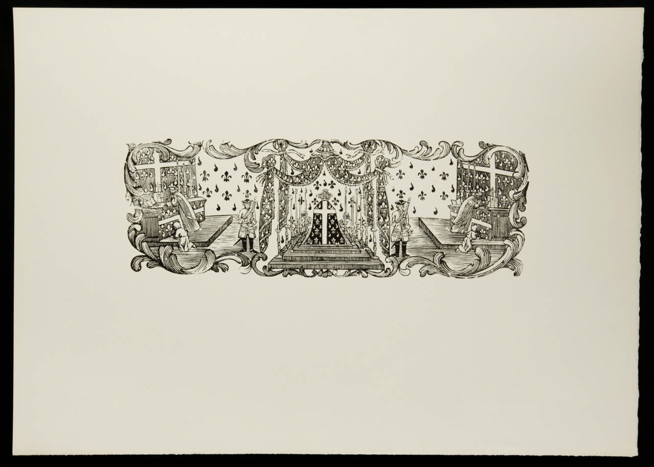 estampe Catafalque avec prêtres officiant 1969.87.19.2 Photo