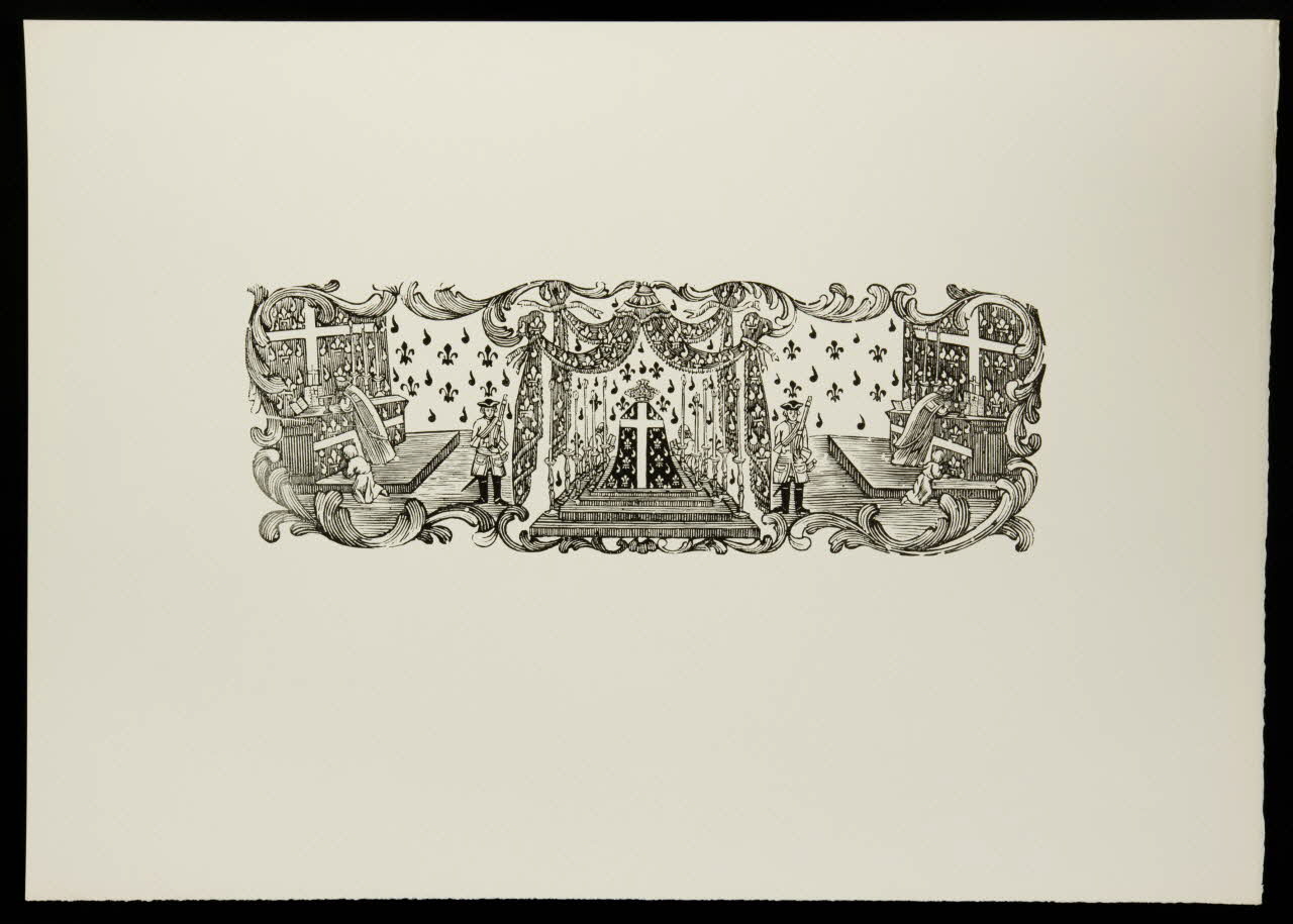 calendrier Catafalque avec prêtres officiant 1969.87.19.3 Photo