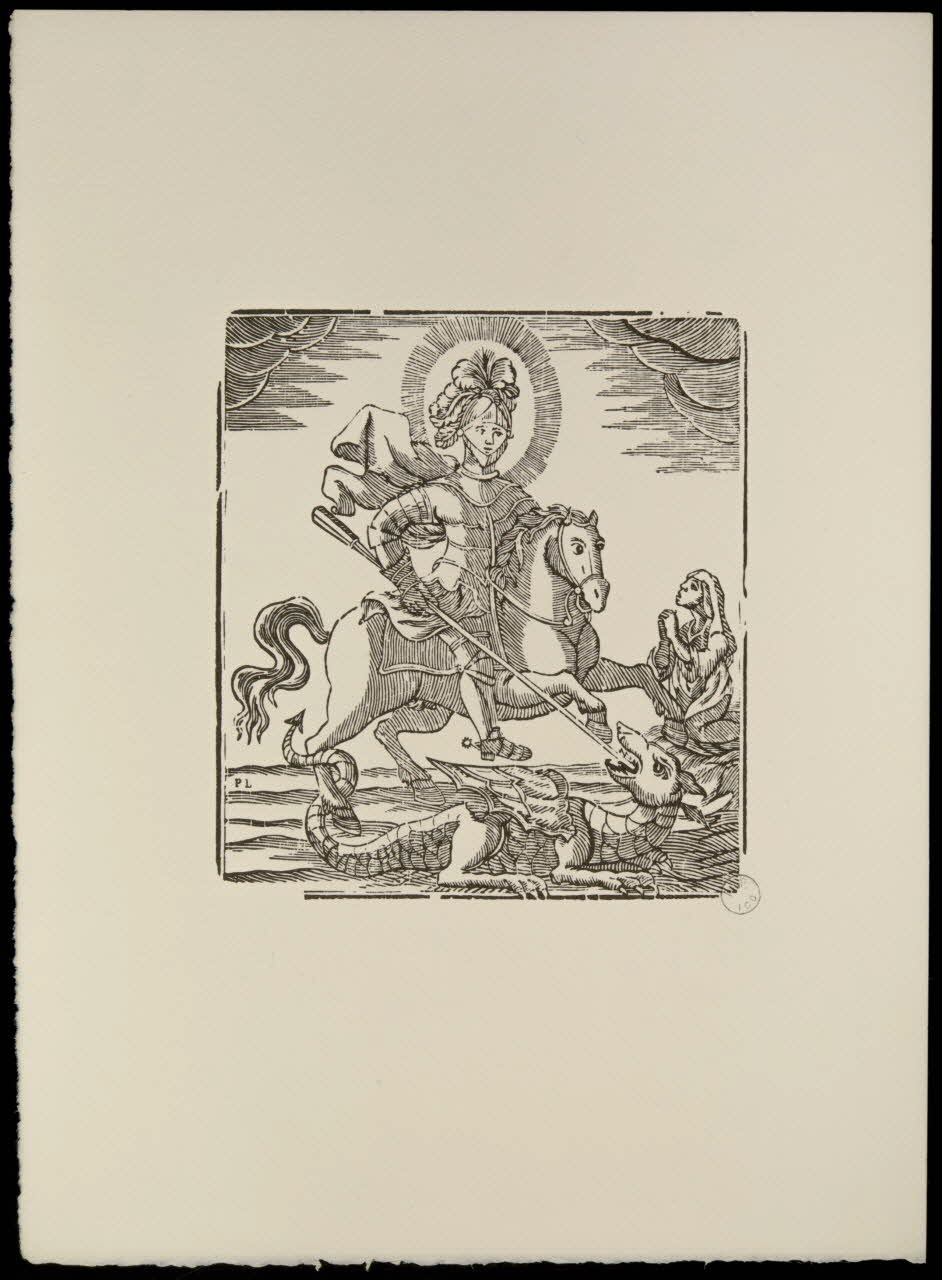 estampe St George terrassant le dragon 1969.87.190 Photo