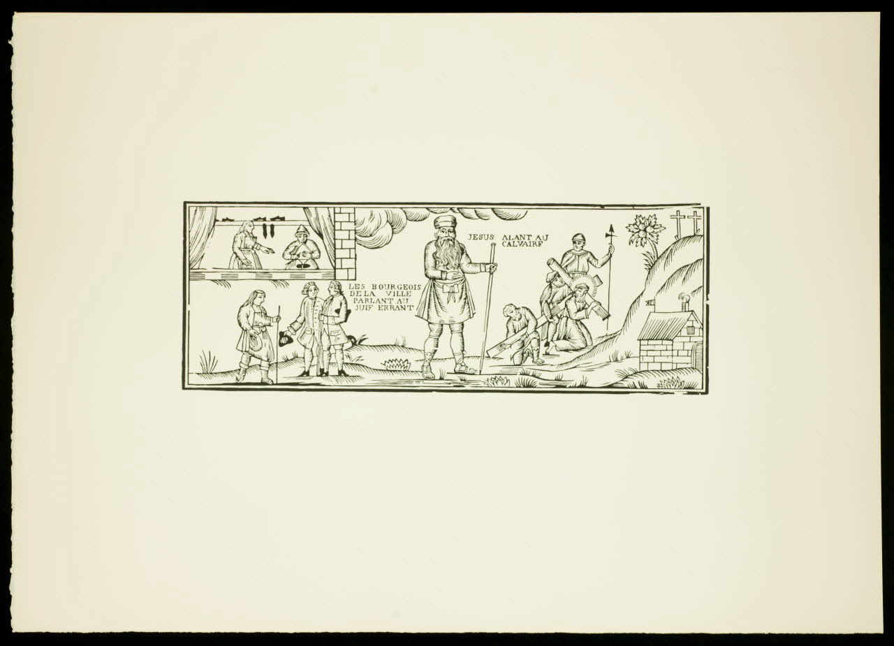 estampe JESUS ALANT AU  CALVAIRE (sic) 1969.87.195.1 Photo