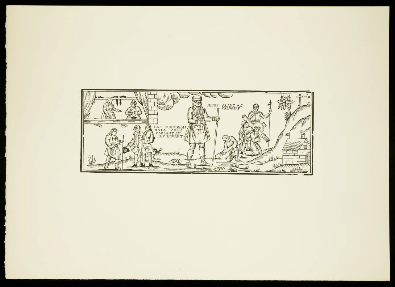 estampe JESUS ALANT AU  CALVAIRE (sic) 1969.87.195.2 Photo