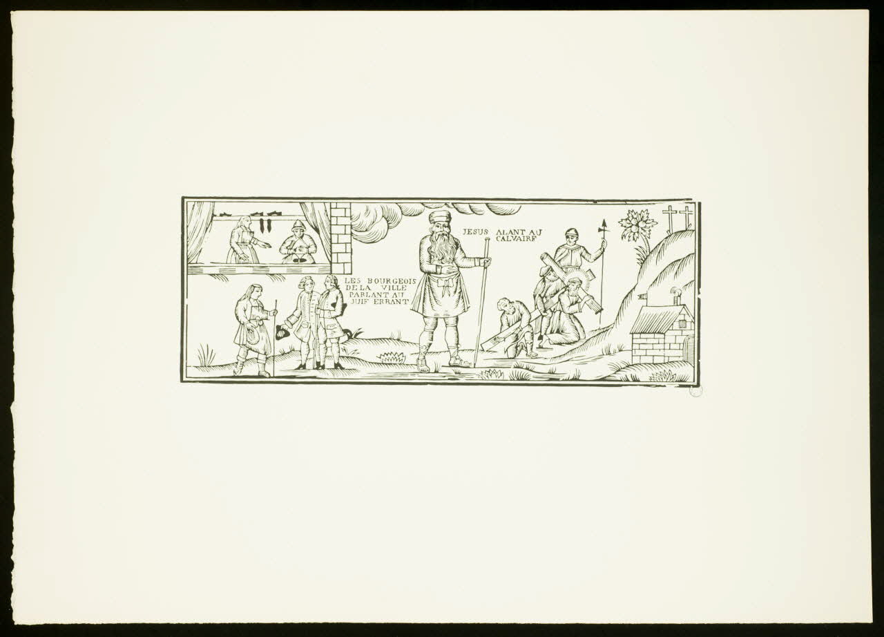 estampe JESUS ALANT AU  CALVAIRE (sic) 1969.87.196.1 Photo