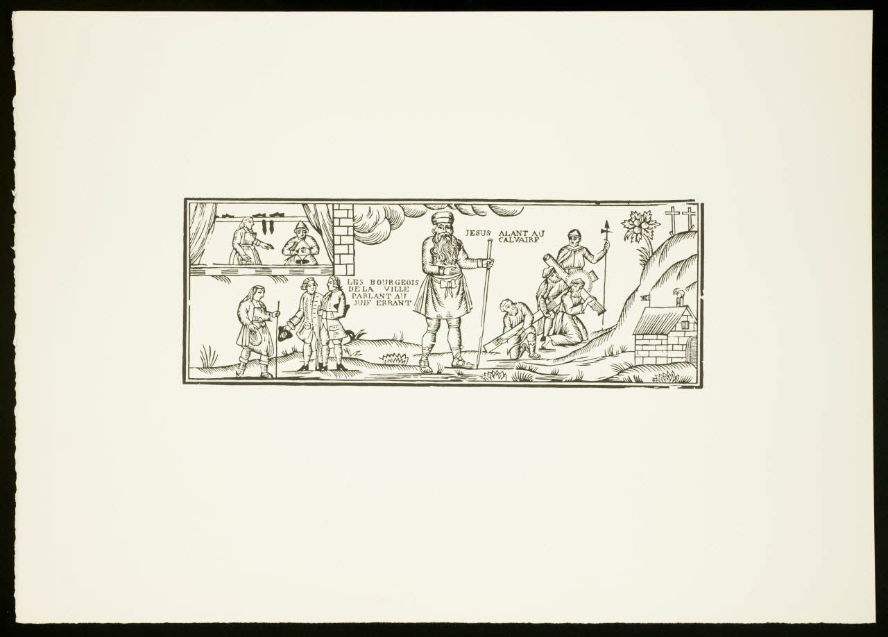 estampe JESUS ALANT AU  CALVAIRE (sic) 1969.87.196.2 Photo