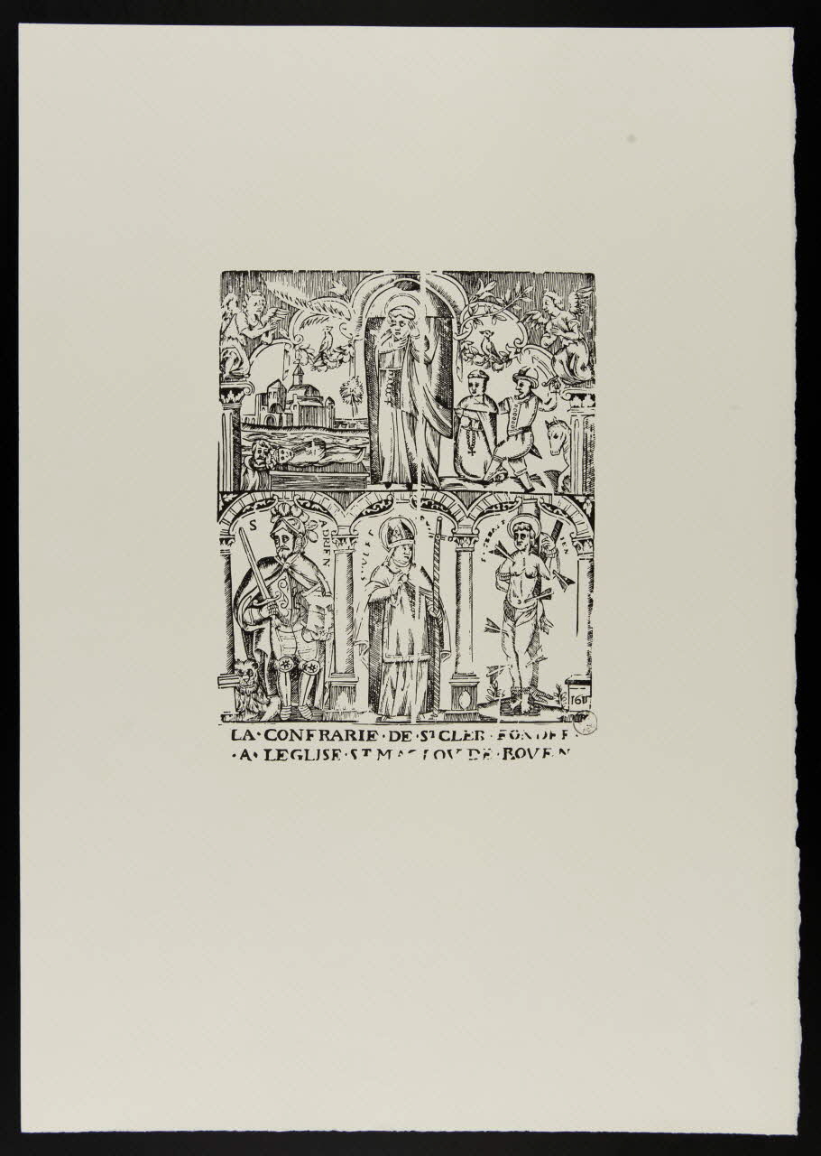 estampe LA CONFRAIRIE DE ST CLER FONDEE A L'EGLISE ST MACLOU DE ROUEN 1969.87.197.1 Photo