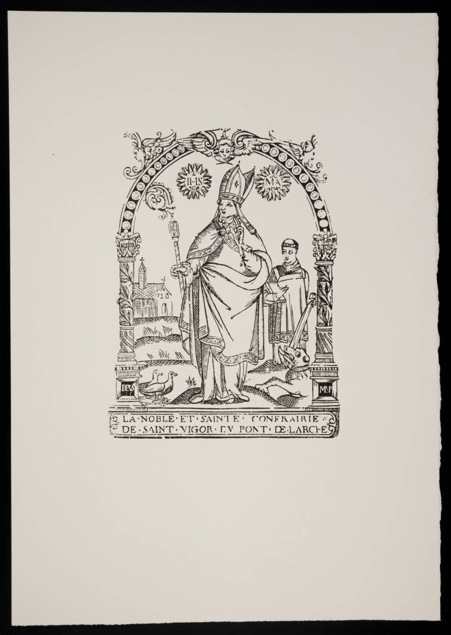 estampe LA NOBLE ET SAINTE CONFRAIRIE  DE SAINT VIGOR DU PONT DE L'ARCHE 1969.87.199.2 Photo