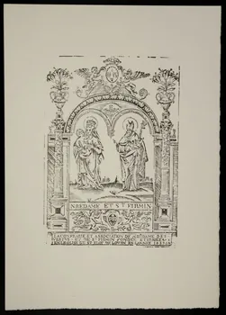 estampe LA CONFRARIE ET ASSOCIATION DE NRE.DAME DES  VERTUS ET DE SAINT FIRMIN FONDEE ET ERIGEE  EN L'EGLISE DE ST ELOY DE ROUEN EN L'ANNEE 1637 1969.87.202 Photo