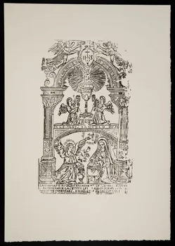estampe LA.CONFRARIE.DU.SAINT.SACREMENT.DE.L'AUTEL FONDEE  A SAINTE.MARIE.LA.PETITE LES MESSE.SE DISENT LE PREMIER DIMENCHE DU MOIS. 1969.87.203.3 Photo