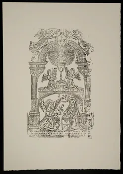 estampe LA CONFRARIE DU SAINT SACREMENT DE L'AUTEL FONDEE  A SAINTE MARIE LA PETITE LES MESSE SE DISENT LE PREMIER  DIMENCHE DU MOIS. 1969.87.204  Photo
