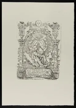 estampe LA CONFRAIRIE DE LA TRES STE TRINITE FONDEE EN L'EGLISE PAROISSIALE DU BOIS GUILLAUME LES ROUEN 1969.87.205.2  Photo