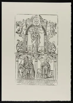 estampe LA CONFRAIRIE ET ASSOCIATION DE NOSTRE DAME DE PURETE DE STE ANNE ET DE ST NICOLAS FONDEE EN L'EGLISE DE REPAINVILLE LES ROUEN 1969.87.209.3 Photo