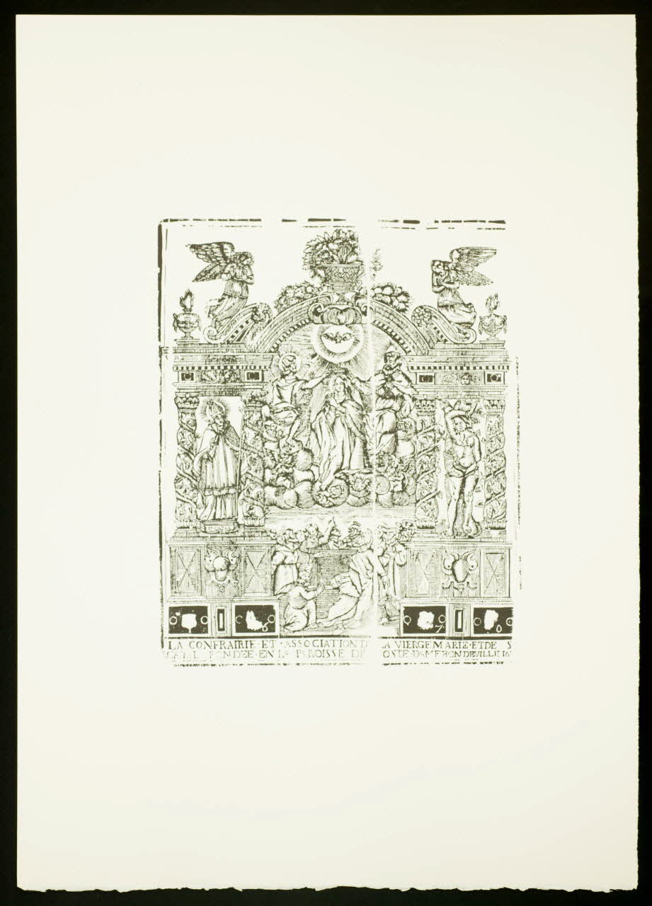 estampe Couronnement de la Vierge dans un décor architecturé 1969.87.211.2 Photo