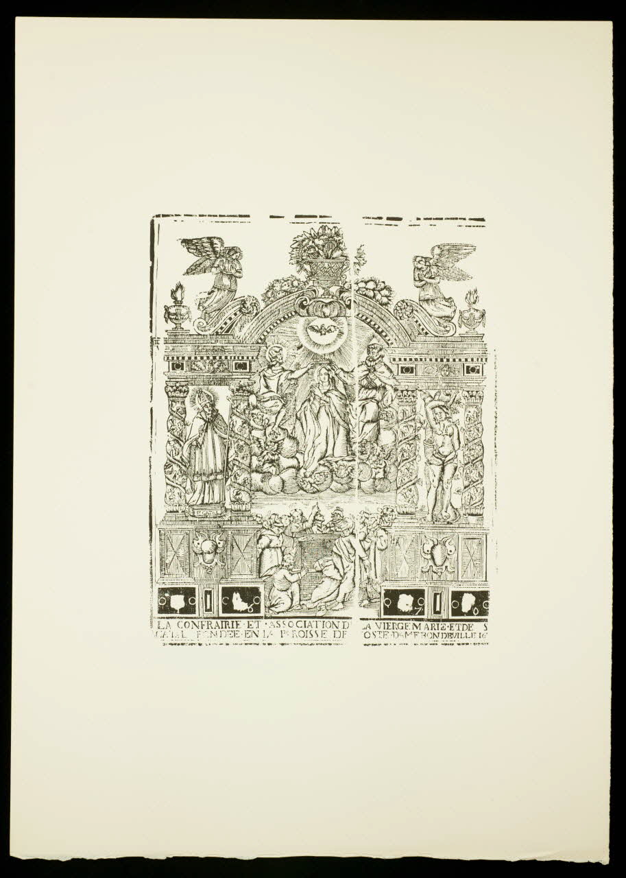 estampe Couronnement de la Vierge dans un décor architecturé 1969.87.211.3 Photo